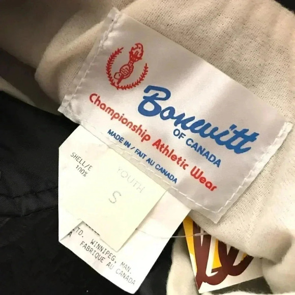 VTG 80s  Bonwitt Canada Track Jacket Snap - Picture 4 of 9